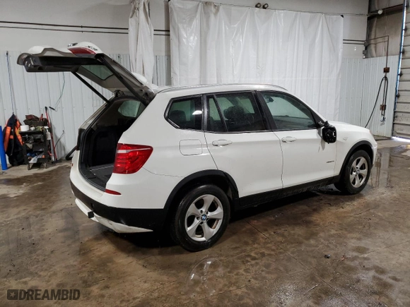 2011 BMW X3 28i with VIN 5UXWX5C56BLW14495, listed as a Copart auction lot 46402785 with 119,806 mi miles and Salvage Title. Bid and sale history available at carsss.com. Image 3.