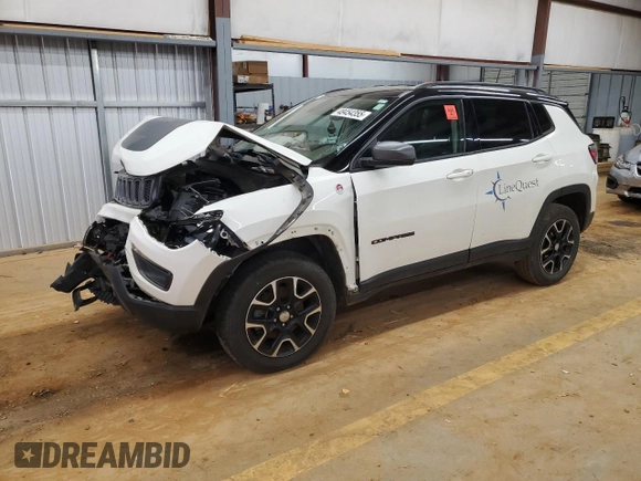 2020 Jeep Compass Trailhawk with VIN 3C4NJDDB4LT119165, listed as a Copart auction lot 48454355 with 135,492 mi miles and Salvage title. Bid and sale history available at DreamBid. Image 1.
