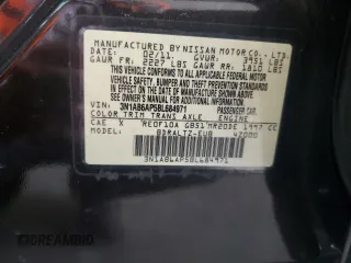 2011 Nissan Sentra 2.0 with VIN 3N1AB6AP5BL684971, listed as a Copart auction lot 54653325 with 160,931 mi miles and Salvage Title. Bid and sale history available at DreamBid. Image 12.