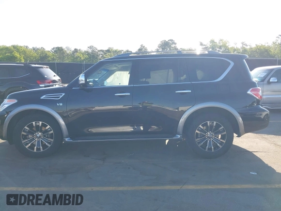 2017 Nissan Armada Platinum with VIN JN8AY2NEXH9705168, listed as a IAAI auction lot 42050793 with 124,907 mi miles. Bid and sale history available at carsss.com. Image 14.