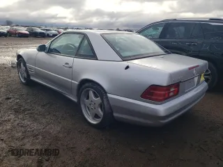 2001 Mercedes-Benz SL-Class with VIN WDBFA68F11F200773, listed as a Copart auction lot 81091134 with 0 mi miles and Salvage Title. Bid and sale history available at carsss.com. Image 2.
