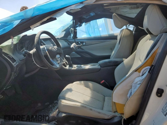 2021 Infiniti Q60 Luxe with VIN JN1EV7KK6MM410124, listed as a Copart auction lot 66422574 with 23,741 mi miles and Salvage title. Bid and sale history available at DreamBid. Image 7.