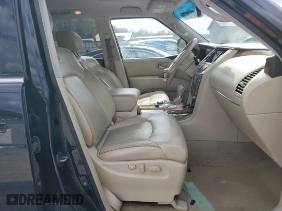 2011 Infiniti QX56 8-passenger with VIN JN8AZ2NC5B9302847, listed as a Copart auction lot 53372075 with 178,130 mi miles and Salvage Title. Bid and sale history available at carsss.com. Image 7.
