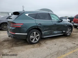 2022 Genesis GV80 with VIN KMUHBDSB7NU082633, listed as a Copart auction lot 53840794 with 13,025 mi miles and Salvage Title. Bid and sale history available at carsss.com. Image 3.