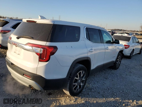 2021 GMC Acadia SLE with VIN 1GKKNKLA1MZ166401, listed as a Copart auction lot 42121285 with 53,959 mi miles and Salvage Title. Bid and sale history available at DreamBid. Image 3.