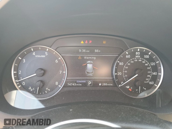 2019 Infiniti QX50 Essential with VIN 3PCAJ5M12KF110487, listed as a Copart auction lot 61981945 with 74,743 mi miles and Salvage title. Bid and sale history available at DreamBid. Image 9.