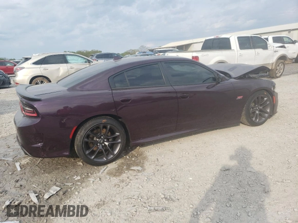 2020 Dodge Charger Scat Pack z VIN 2C3CDXGJ1LH185897, wystawiony jako Copart lot #52579455 z przebiegiem 44 177 mil mil oraz Szkoda całkowita • Salvage title. Historia ofert i sprzedaży dostępna na DreamBid. Obrazek 3.