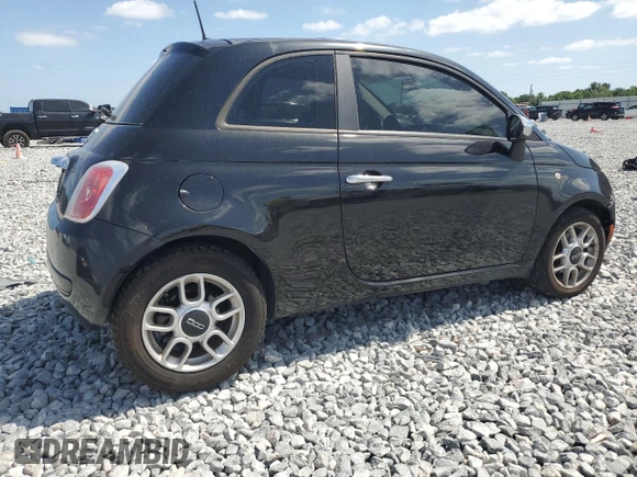 2012 FIAT 500 Pop with VIN 3C3CFFAR4CT106202, listed as a Copart auction lot 55217065 with 124,402 mi miles and Clean Title. Bid and sale history available at carsss.com. Image 3.