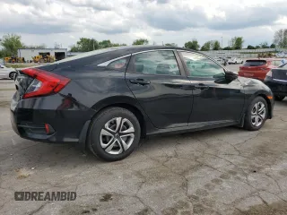 2017 Honda Civic LX with VIN 19XFC2F51HE033270, listed as a Copart auction lot 53143385 with 56,311 mi miles and Salvage Title. Bid and sale history available at DreamBid. Image 3.