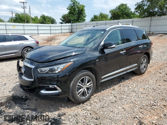 2020 Infiniti QX60 Pure with VIN 5N1DL0MM1LC507719, listed as a Copart auction lot 58029415 with 51,338 mi miles and Salvage title. Bid and sale history available at DreamBid. Image 1.