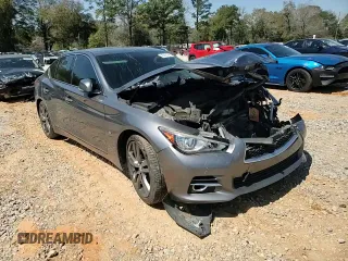 2015 Infiniti Q50 Premium with VIN JN1BV7APXFM348648, listed as a Copart auction lot 48881825 with 163,955 mi miles and Salvage Title. Bid and sale history available at carsss.com. Image 10.