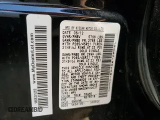 2013 Infiniti FX with VIN JN8BS1MW3DM100037, listed as a Copart auction lot 73140054 with 132,071 mi miles and Salvage Title. Bid and sale history available at DreamBid. Image 14.