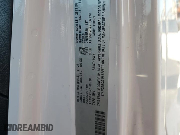 2021 Jeep Wrangler Unlimited Sahara с VIN 1C4JJXP60MW800921, выставлен на аукционе Copart как лот 46296935 с пробегом 28 474 миль миль и Списание • Salvage title. История ставок и продаж доступна на DreamBid. Изображение 13.