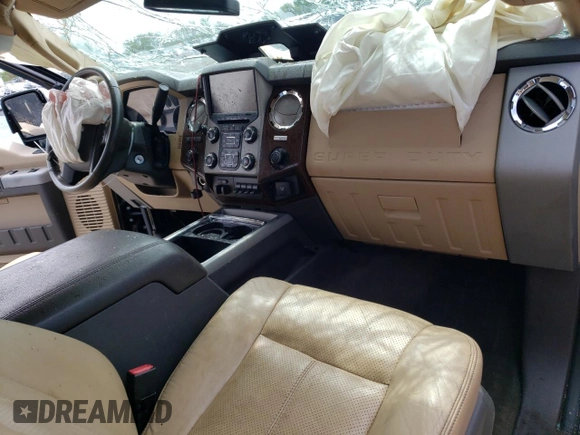2013 Ford F-250 XL with VIN 1FT7X2B6XDEA50985, listed as a Copart auction lot 53409724 with 104,965 mi miles and Salvage Title. Bid and sale history available at DreamBid. Image 8.