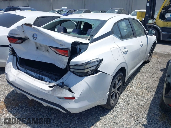 2020 Nissan Sentra SV z VIN 3N1AB8CV6LY217702, wystawiony jako IAAI lot #42151477 z przebiegiem 45 109 mil mil oraz . Historia ofert i sprzedaży dostępna na DreamBid. Obrazek 4.