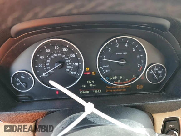 2016 BMW 3 Series 320i with VIN WBA8E1G55GNT33803, listed as a Copart auction lot 51145975 with 102,490 mi miles and Salvage Title. Bid and sale history available at DreamBid. Image 9.