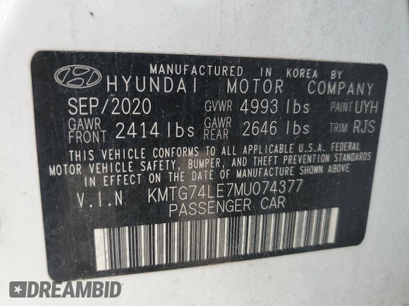 2021 Genesis G70 3.3T z VIN KMTG74LE7MU074377, wystawiony jako Copart lot #58122415 z przebiegiem 80 565 mil mil oraz Czysty tytuł • Clean title. Historia ofert i sprzedaży dostępna na DreamBid. Obrazek 13.