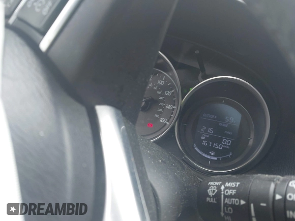 2016 Mazda CX-5 Grand Touring with VIN JM3KE4DY1G0743897, listed as a IAAI auction lot 41935796 with 167,150 mi miles and . Bid and sale history available at carsss.com. Image 7.
