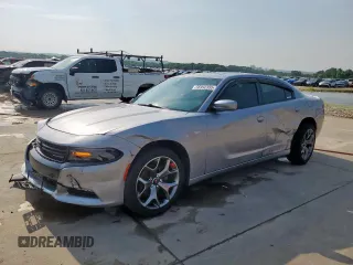 2015 Dodge Charger SXT with VIN 2C3CDXHG3FH914988, listed as a Copart auction lot 56992355 with 115,278 mi miles and Salvage title. Bid and sale history available at DreamBid. Image 1.