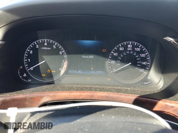 2015 Hyundai Equus Ultimate with VIN KMHGH4JH4FU094223, listed as a Copart auction lot 80720744 with 57,957 mi miles and Salvage title. Bid and sale history available at DreamBid. Image 9.