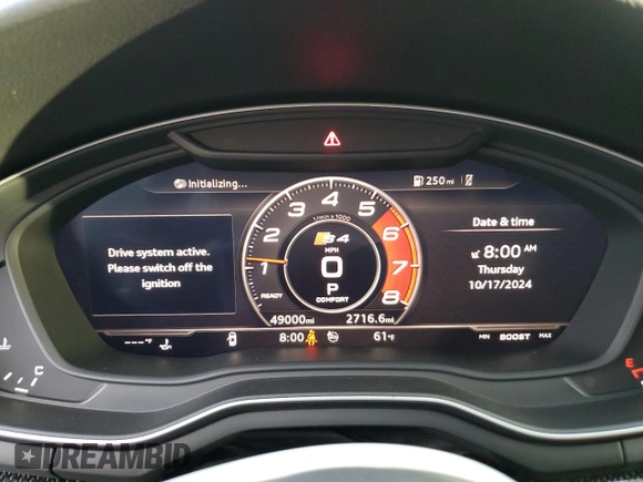2018 Audi S4 Premium Plus with VIN WAUB4AF47JA117029, listed as a Copart auction lot 76617824 with 49,000 mi miles and Salvage Title. Bid and sale history available at carsss.com. Image 9.
