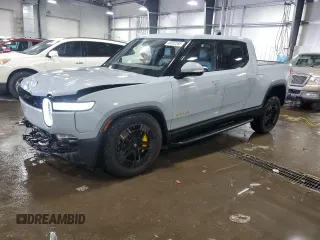 2022 Rivian R1T Launch Edition with VIN 7FCTGAALXNN005332, listed as a Copart auction lot 48002285 with 24,488 mi miles and Salvage Title. Bid and sale history available at carsss.com. Image 1.