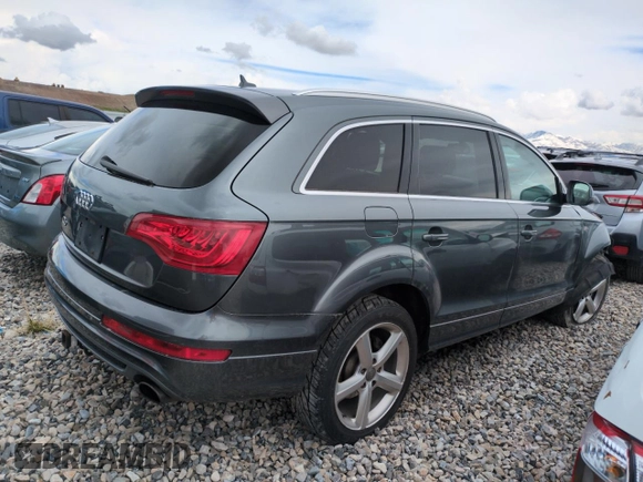 2013 Audi Q7 3.0T S line Prestige with VIN WA1DGAFEXDD016754, listed as a Copart auction lot 48603125 with 184,297 mi miles and Salvage Title. Bid and sale history available at carsss.com. Image 3.