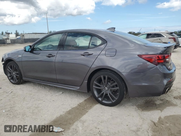 2019 Acura TLX w/A-Spec Pkg with VIN 19UUB2F69KA005036, listed as a Copart auction lot 46825015 with 8,398 mi miles and Salvage Title. Bid and sale history available at carsss.com. Image 2.