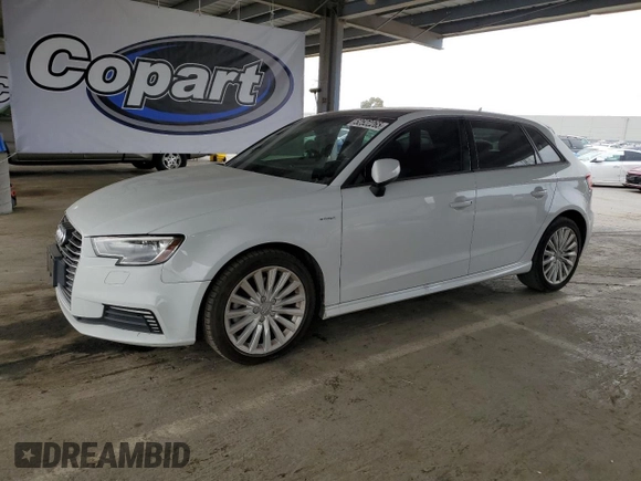 2017 Audi A3 e-tron Sportback Premium z VIN WAUUPBFF6HA107710, wystawiony jako Copart lot #52522265 z przebiegiem 104 705 mil mil oraz Szkoda całkowita • Salvage title. Historia ofert i sprzedaży dostępna na DreamBid. Obrazek 1.