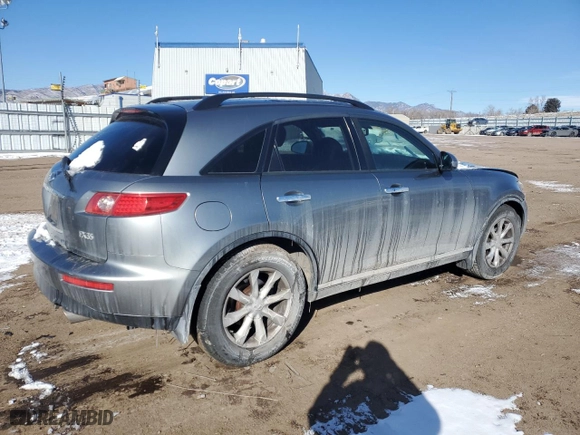 2007 Infiniti FX35 with VIN JNRAS08W07X208663, listed as a Copart auction lot 44638335 with 115,249 mi miles and Salvage Title. Bid and sale history available at carsss.com. Image 3.