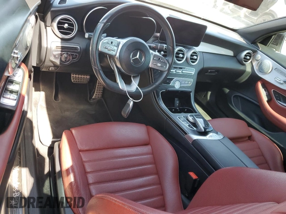 2021 Mercedes-Benz C 300 with VIN W1KWK8DB6MG070314, listed as a Copart auction lot 74233824 with Not Provided miles and Salvage Title. Bid and sale history available at DreamBid. Image 8.
