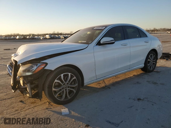2017 Mercedes-Benz C 300 with VIN 55SWF4KB4HU212748, listed as a Copart auction lot 46835155 with 123,246 mi miles and Salvage Title. Bid and sale history available at carsss.com. Image 1.