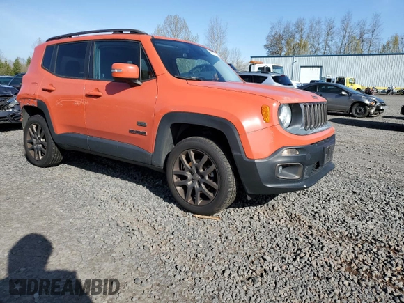 2016 Jeep Renegade Latitude with VIN ZACCJBBT8GPD87477, listed as a Copart auction lot 49925375 with 73,585 mi miles and Salvage Title. Bid and sale history available at carsss.com. Image 4.