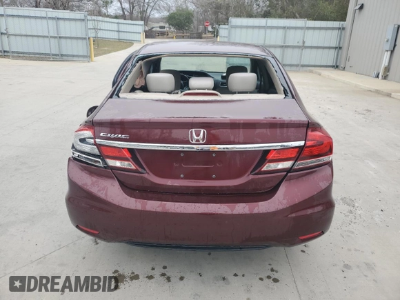 2015 Honda Civic LX with VIN 2HGFB2F50FH557161, listed as a Copart auction lot 46039215 with 133,232 mi miles and Salvage Title. Bid and sale history available at DreamBid. Image 6.