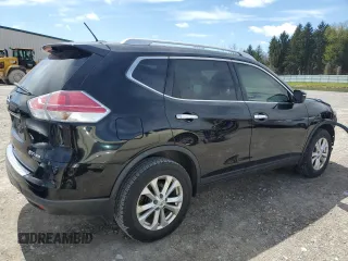 2015 Nissan Rogue SV with VIN KNMAT2MV1FP507924, listed as a Copart auction lot 55219075 with 129,108 mi miles and Salvage Title. Bid and sale history available at carsss.com. Image 3.