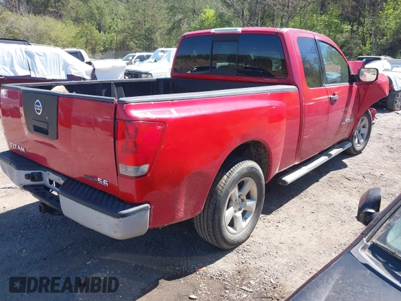 2008 Nissan Titan SE with VIN 1N6BA06A58N352220, listed as a IAAI auction lot 41857113 with Not Provided miles. Bid and sale history available at carsss.com. Image 4.