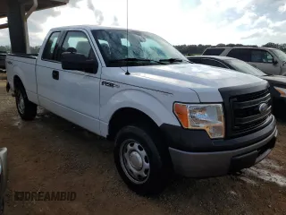 2014 Ford F-150 XL with VIN 1FTFX1EFXEFC49452, listed as a Copart auction lot 79477404 with 183,437 mi miles and Clean Title. Bid and sale history available at carsss.com. Image 4.