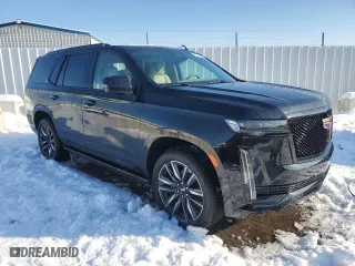 2023 Cadillac Escalade 4WD Sport Platinum with VIN 1GYS4GKL0PR181999, listed as a Copart auction lot 87362354 with 7,193 mi miles and Salvage Title. Bid and sale history available at carsss.com. Image 4.