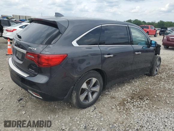 2016 Acura MDX with VIN 5FRYD4H25GB021635, listed as a Copart auction lot 62096325 with 112,099 mi miles and Clean title. Bid and sale history available at DreamBid. Image 3.