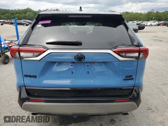 2023 Toyota RAV4 Hybrid XSE with VIN 2T3E6RFV6PW039337, listed as a Copart auction lot 58767635 with 19,126 mi miles and Salvage title. Bid and sale history available at DreamBid. Image 6.
