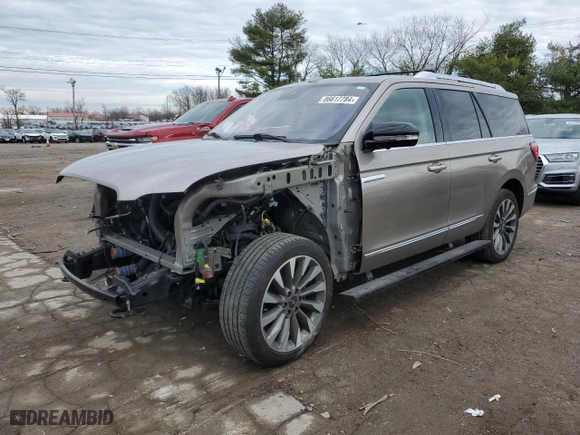 2020 Lincoln Navigator Reserve with VIN 5LMJJ2LT7LEL15137, listed as a Copart auction lot 86617784 with 55,464 mi miles and Salvage Title. Bid and sale history available at carsss.com. Image 1.