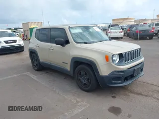 2016 Jeep Renegade Sport with VIN ZACCJAAT6GPE32301, listed as a IAAI auction lot 41627373 with 88,362 mi miles and . Bid and sale history available at carsss.com. Image 1.