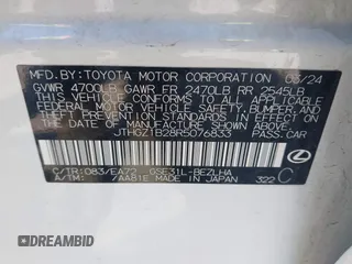 2024 Lexus IS 350 F Sport z VIN JTHGZ1B28R5076833, wystawiony jako IAAI lot #41967134 z przebiegiem 20 704 mil mil oraz . Historia ofert i sprzedaży dostępna na DreamBid. Obrazek 9.