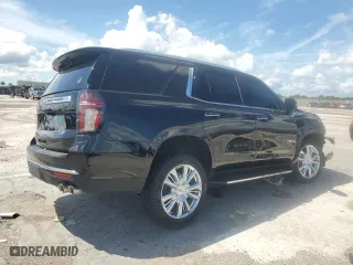 2021 Chevrolet Tahoe High Country with VIN 1GNSCTKL0MR393953, listed as a Copart auction lot 71020554 with 46,297 mi miles and Salvage Title. Bid and sale history available at carsss.com. Image 3.