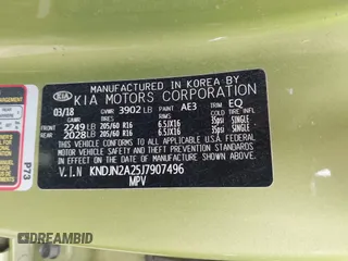 2018 Kia Soul with VIN KNDJN2A25J7907496, listed as a IAAI auction lot 41942467 with 40,275 mi miles. Bid and sale history available at carsss.com. Image 9.