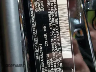 2021 Polestar 2 Launch Edition z VIN LPSED3KA6ML015648, wystawiony jako Copart lot #54754084 z przebiegiem Nie podano mil oraz Szkoda całkowita • Salvage title. Historia ofert i sprzedaży dostępna na DreamBid. Obrazek 13.