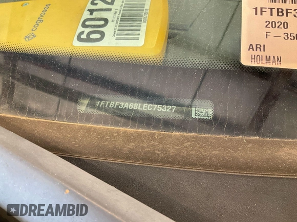 2020 Ford F-350 XL with VIN 1FTBF3A68LEC75327, listed as a IAAI auction lot 42677813 with 112,546 mi miles and . Bid and sale history available at DreamBid. Image 19.