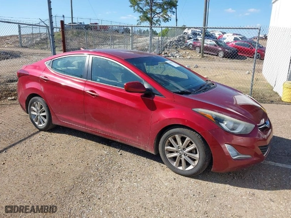 2014 Hyundai Elantra SE with VIN 5NPDH4AE1EH542553, listed as a IAAI auction lot 41963357 with 196,233 mi miles. Bid and sale history available at carsss.com. Image 1.