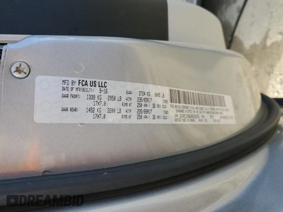2017 Chrysler Pacifica Touring L z VIN 2C4RC1BG6HR583576, wystawiony jako Copart lot #44602375 z przebiegiem 204 839 mil mil oraz Szkoda całkowita • Salvage title. Historia ofert i sprzedaży dostępna na DreamBid. Obrazek 14.