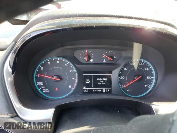 2019 Chevrolet Traverse LT Cloth with VIN 1GNERGKW5KJ305844, listed as a Copart auction lot 60865485 with 63,470 mi miles and Salvage title. Bid and sale history available at DreamBid. Image 9.